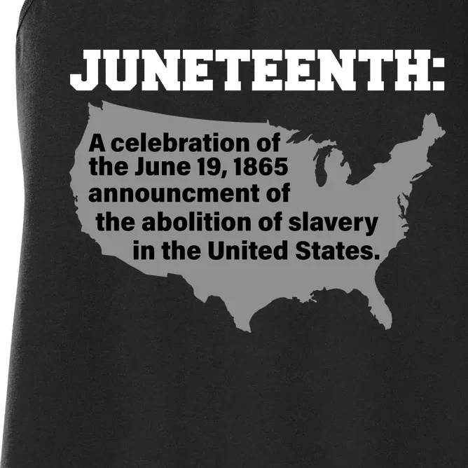 Juneteenth 1865 Celebrates Black African American Women's Racerback Tank