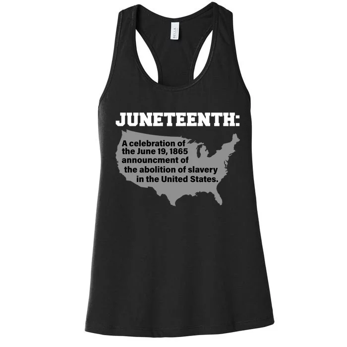 Juneteenth 1865 Celebrates Black African American Women's Racerback Tank