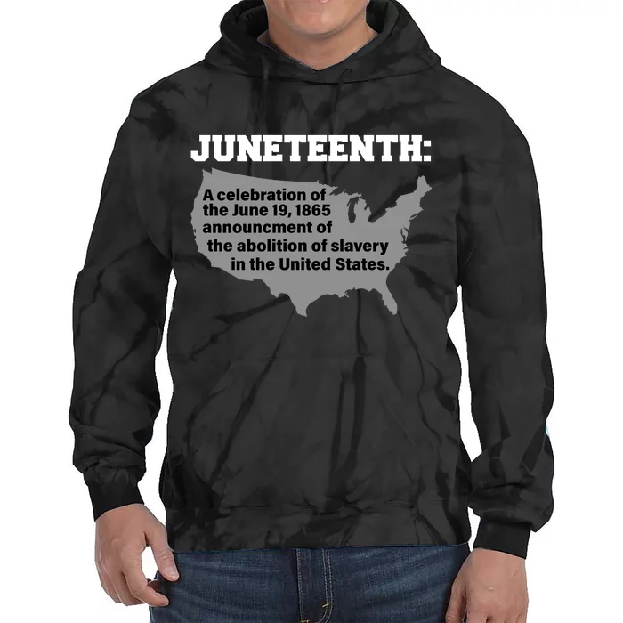 Juneteenth 1865 Celebrates Black African American Tie Dye Hoodie