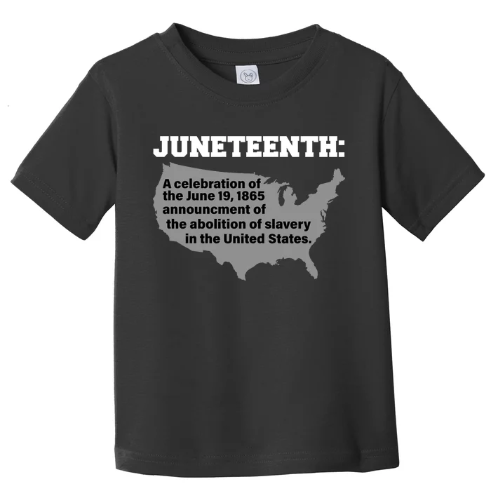 Juneteenth 1865 Celebrates Black African American Toddler T-Shirt