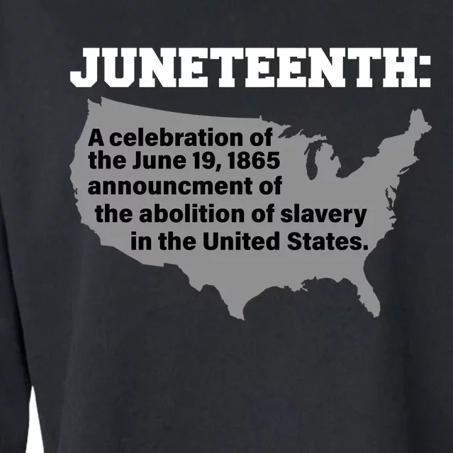 Juneteenth 1865 Celebrates Black African American Cropped Pullover Crew