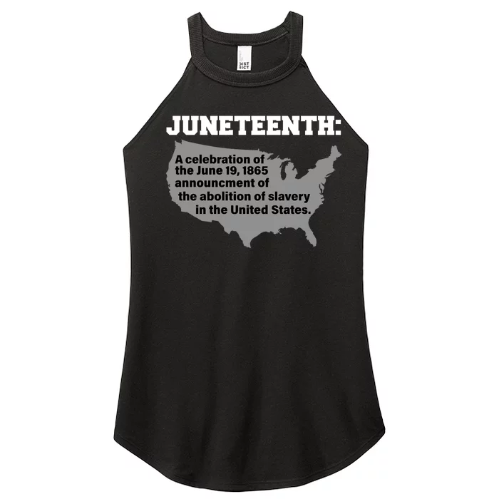 Juneteenth 1865 Celebrates Black African American Women’s Perfect Tri Rocker Tank