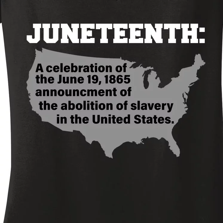 Juneteenth 1865 Celebrates Black African American Women's V-Neck T-Shirt