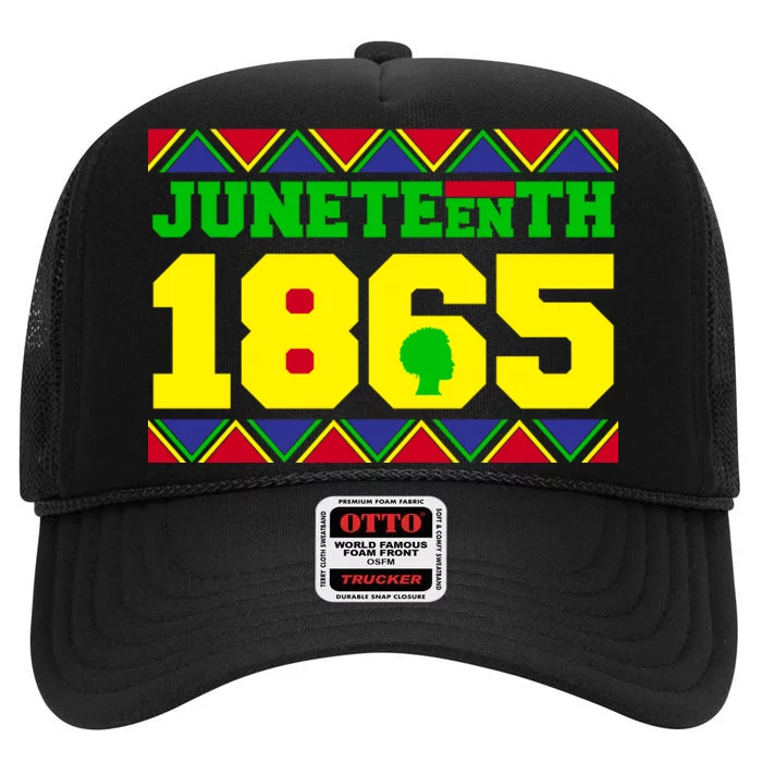 Juneteenth 1865 Independence Day High Crown Mesh Trucker Hat