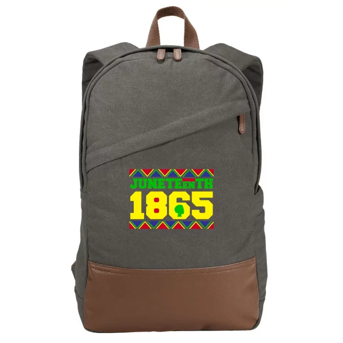 Juneteenth 1865 Independence Day Cotton Canvas Backpack