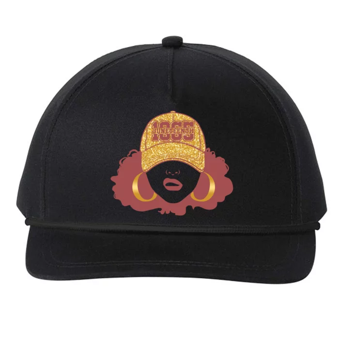 Juneteenth 1865 Stylish Black Woman Afro Baseball Cap Snapback Five-Panel Rope Hat