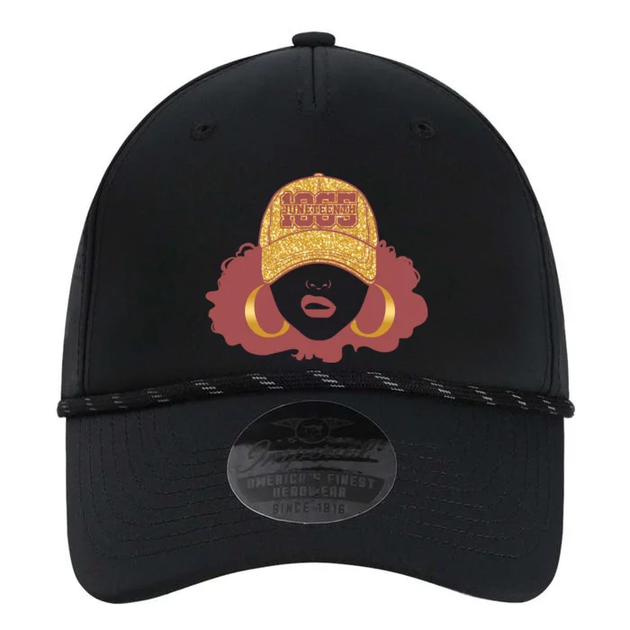 Juneteenth 1865 Stylish Black Woman Afro Baseball Cap Performance The Dyno Cap