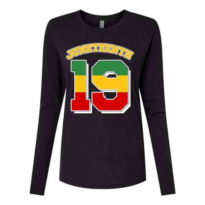 Juneteenth 19 Nineteen Jersey Womens Cotton Relaxed Long Sleeve T-Shirt