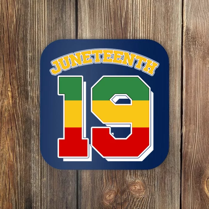 Juneteenth 19 Nineteen Jersey Coaster