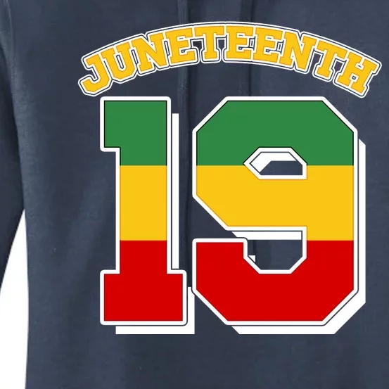 Juneteenth 19 Nineteen Jersey Women's Pullover Hoodie