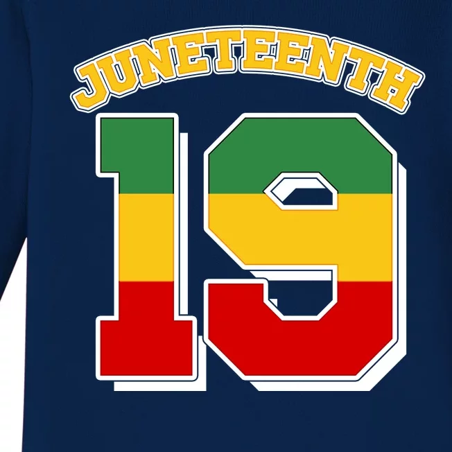 Juneteenth 19 Nineteen Jersey Baby Long Sleeve Bodysuit