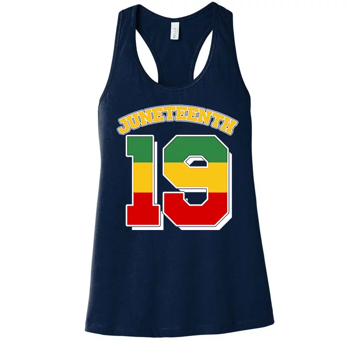 Juneteenth 19 Nineteen Jersey Women's Racerback Tank