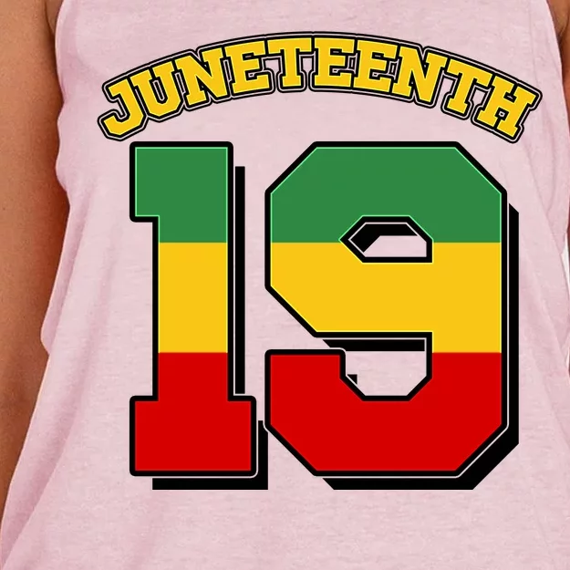 Juneteenth 19 Nineteen Jersey Women's Knotted Racerback Tank