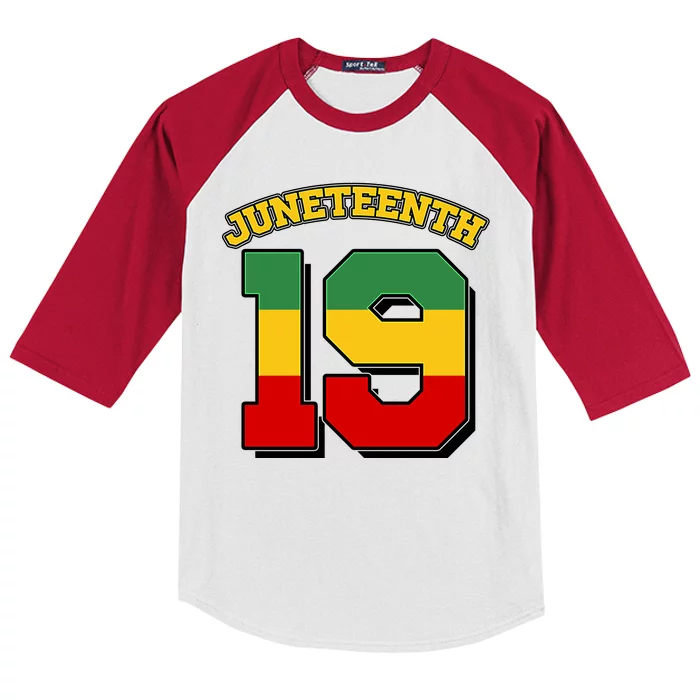 Juneteenth 19 Nineteen Jersey Kids Colorblock Raglan Jersey