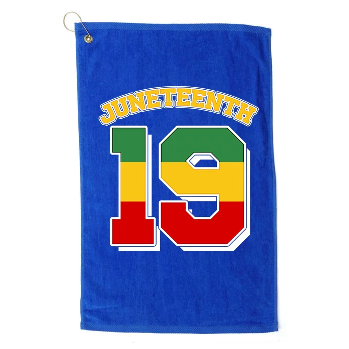 Juneteenth 19 Nineteen Jersey Platinum Collection Golf Towel