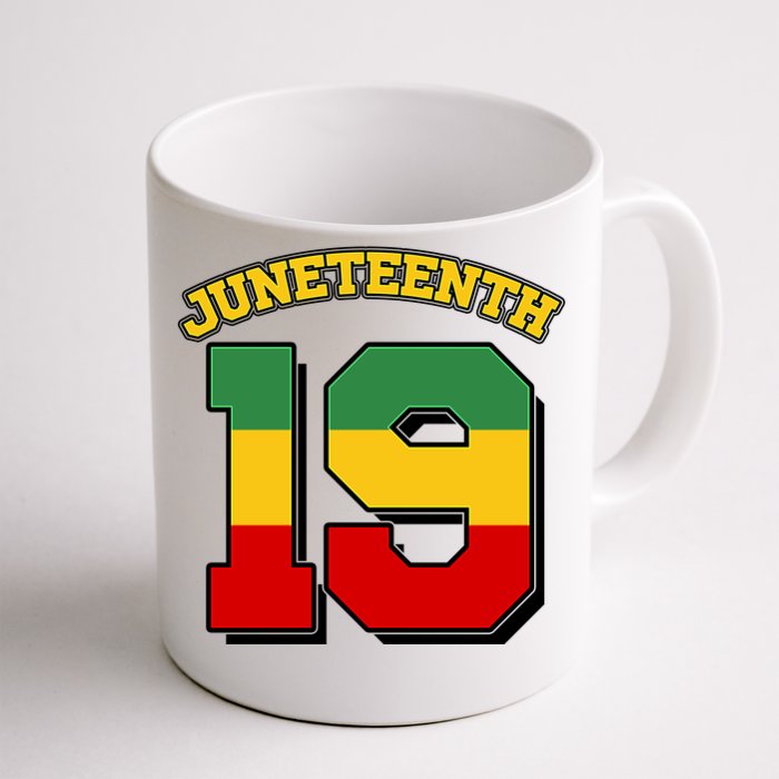 Juneteenth 19 Nineteen Jersey Front & Back Coffee Mug