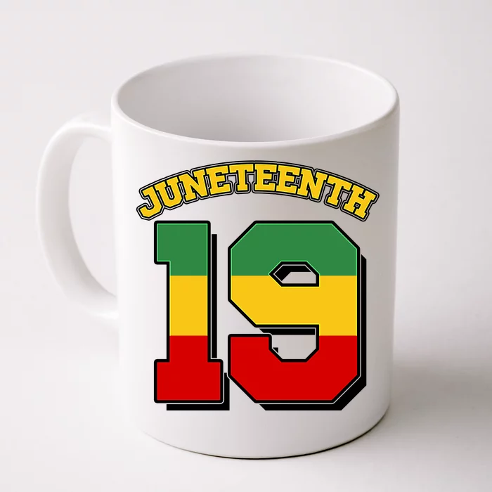 Juneteenth 19 Nineteen Jersey Front & Back Coffee Mug