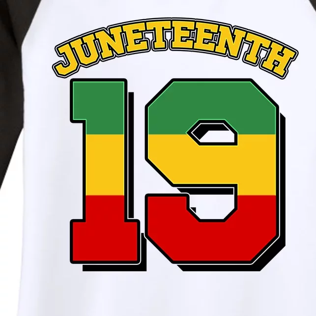 Juneteenth 19 Nineteen Jersey Women's Tri-Blend 3/4-Sleeve Raglan Shirt