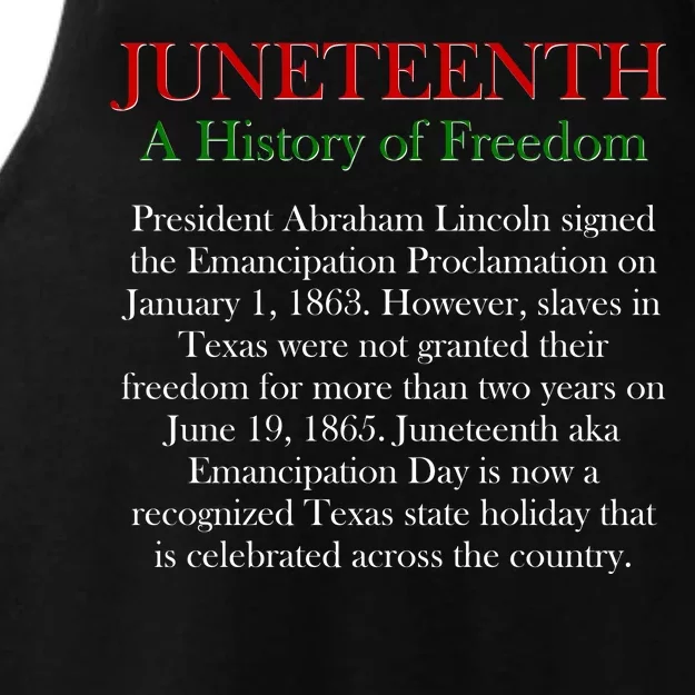 Juneteenth A History of Freedom Ladies Tri-Blend Wicking Tank