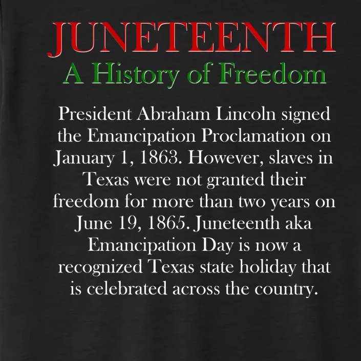 Juneteenth A History of Freedom ChromaSoft Performance T-Shirt