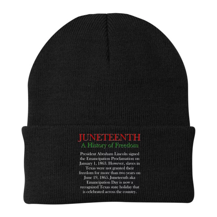 Juneteenth A History of Freedom Knit Cap Winter Beanie