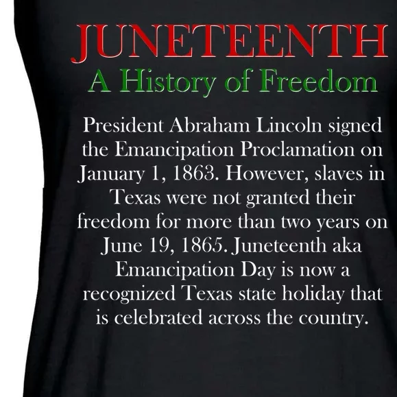 Juneteenth A History of Freedom Ladies Essential Flowy Tank