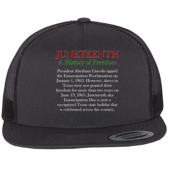 Juneteenth A History of Freedom Flat Bill Trucker Hat