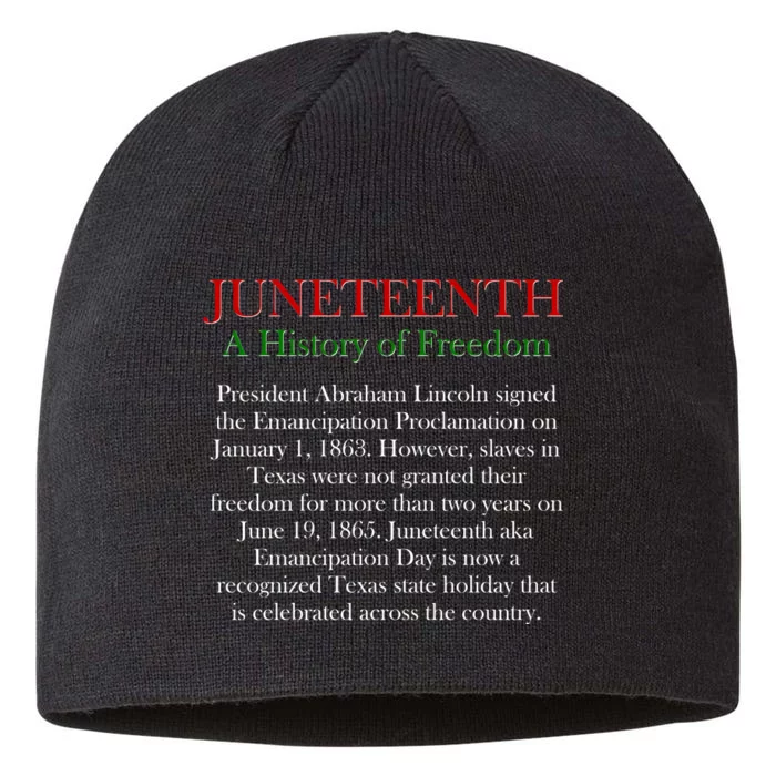 Juneteenth A History of Freedom 8 1/2in Sustainable Knit Beanie