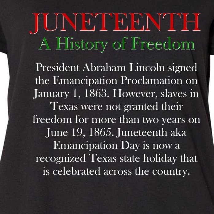 Juneteenth A History of Freedom Women's Plus Size T-Shirt
