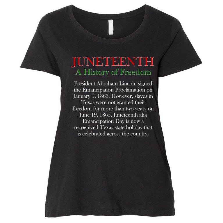 Juneteenth A History of Freedom Women's Plus Size T-Shirt