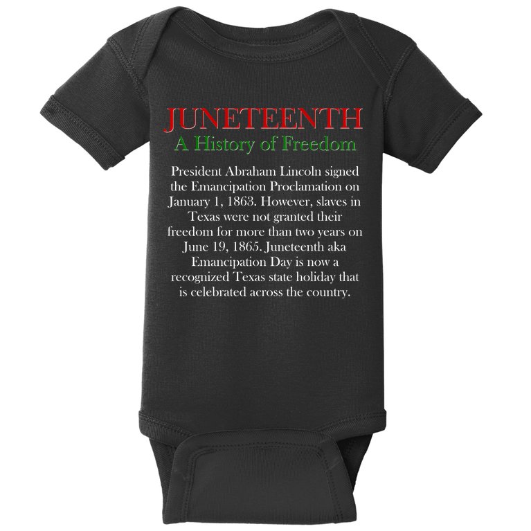 Juneteenth A History of Freedom Baby Bodysuit