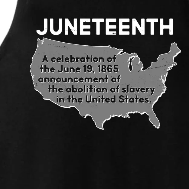 Juneteenth African American Black US History Ladies Tri-Blend Wicking Tank