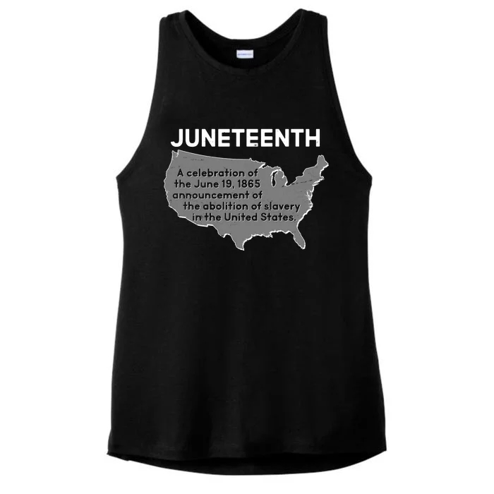 Juneteenth African American Black US History Ladies Tri-Blend Wicking Tank