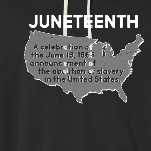 Juneteenth African American Black US History Garment-Dyed Fleece Hoodie