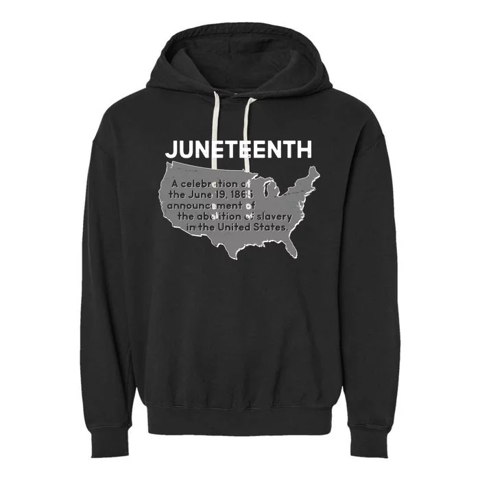 Juneteenth African American Black US History Garment-Dyed Fleece Hoodie