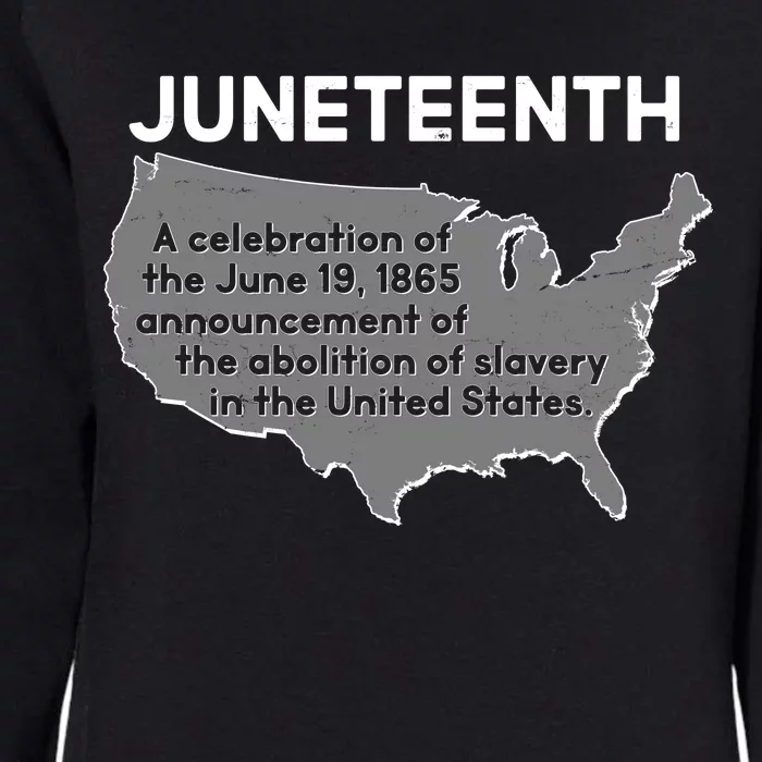 Juneteenth African American Black US History Womens California Wash Sweatshirt