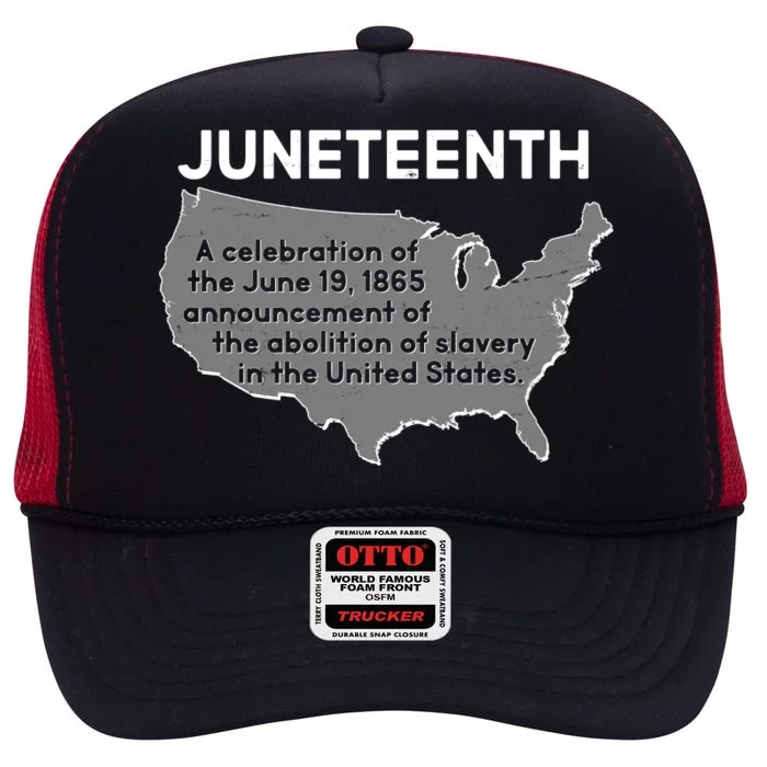 Juneteenth African American Black US History High Crown Mesh Trucker Hat