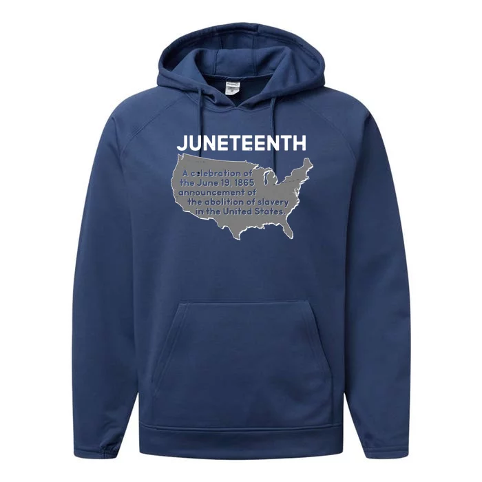 Juneteenth African American Black US History Performance Fleece Hoodie