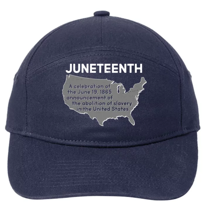 Juneteenth African American Black US History 7-Panel Snapback Hat