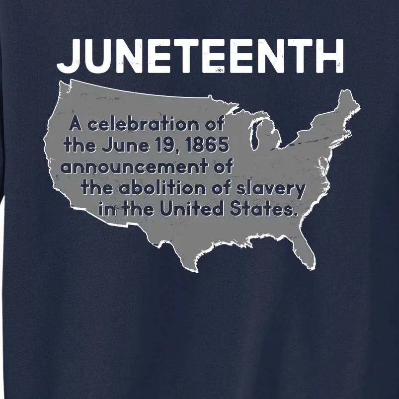 Juneteenth African American Black US History Tall Sweatshirt