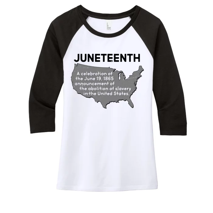 Juneteenth African American Black US History Women's Tri-Blend 3/4-Sleeve Raglan Shirt