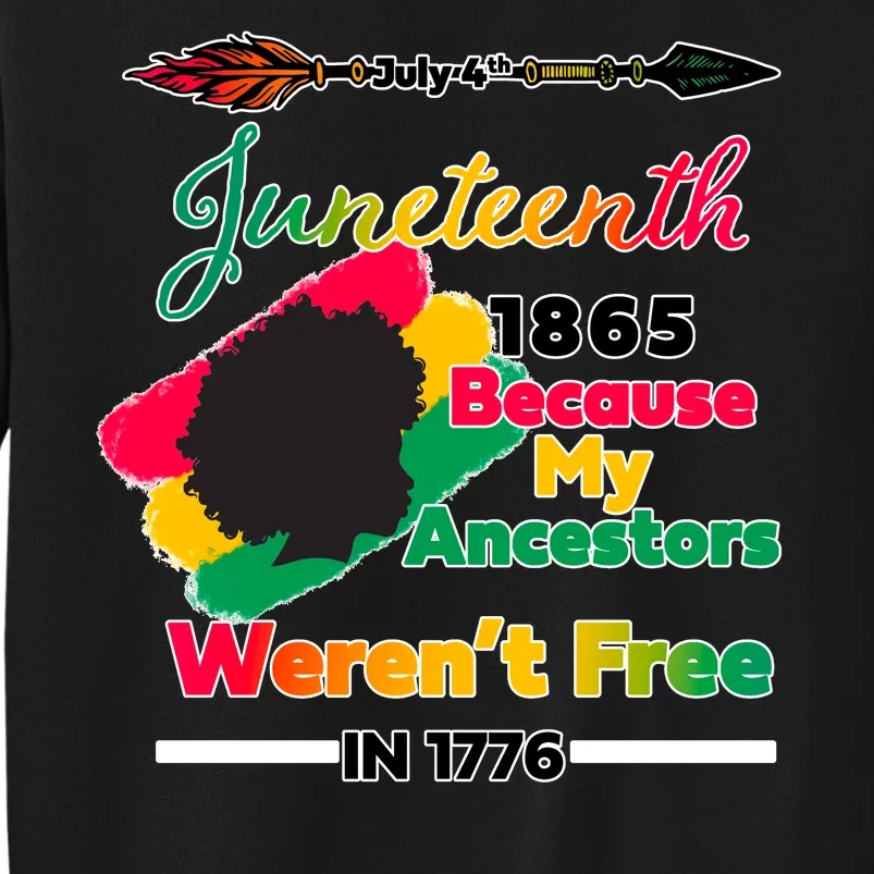 Juneteenth Because My Ancestor Weren't Free 1776 Sweatshirt