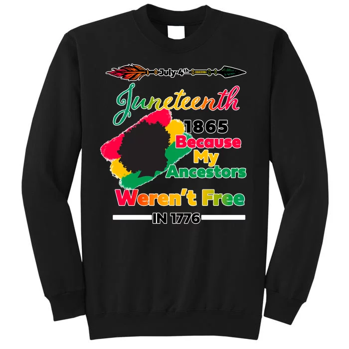 Juneteenth Because My Ancestor Weren't Free 1776 Sweatshirt