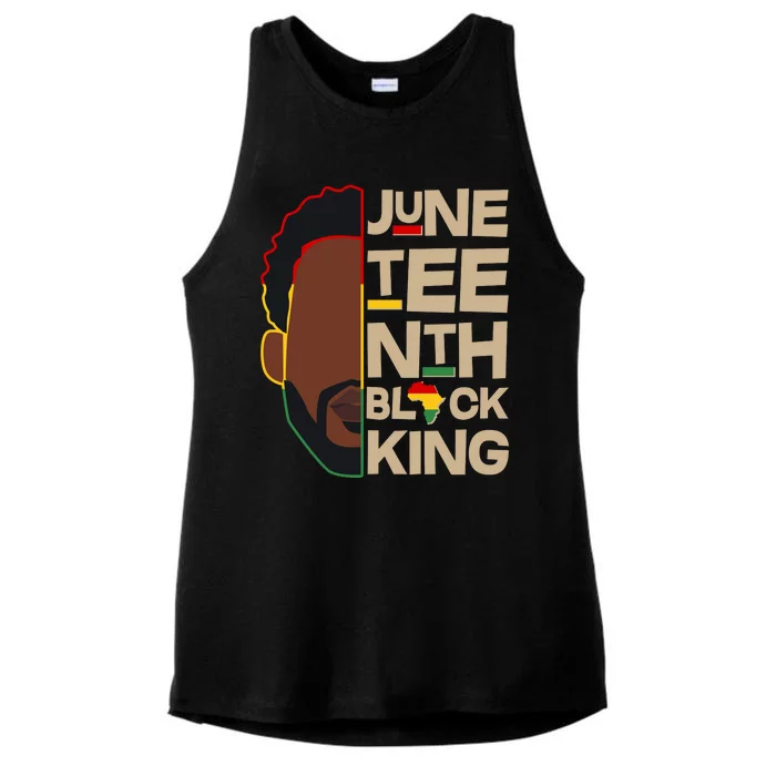 Juneteenth Black King June 19 1865 Ladies Tri-Blend Wicking Tank