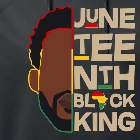 Juneteenth Black King June 19 1865 Performance Fleece Hoodie