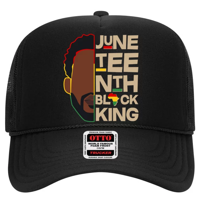 Juneteenth Black King June 19 1865 High Crown Mesh Trucker Hat