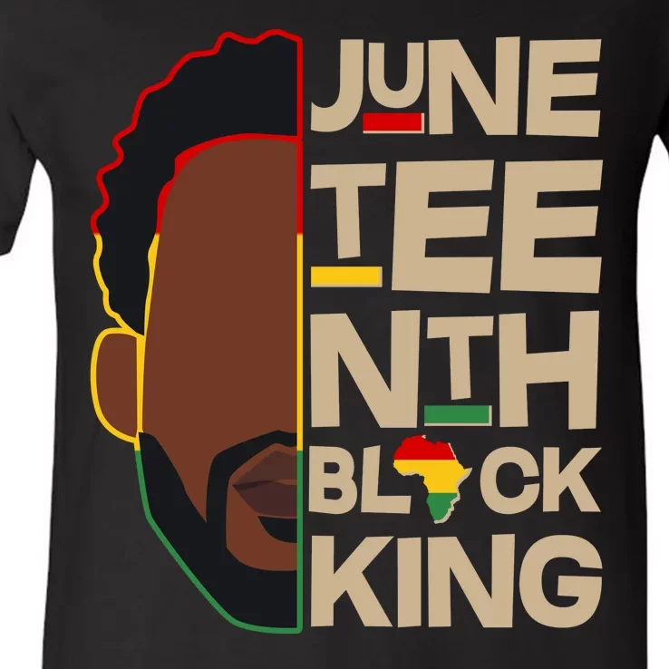 Juneteenth Black King June 19 1865 V-Neck T-Shirt