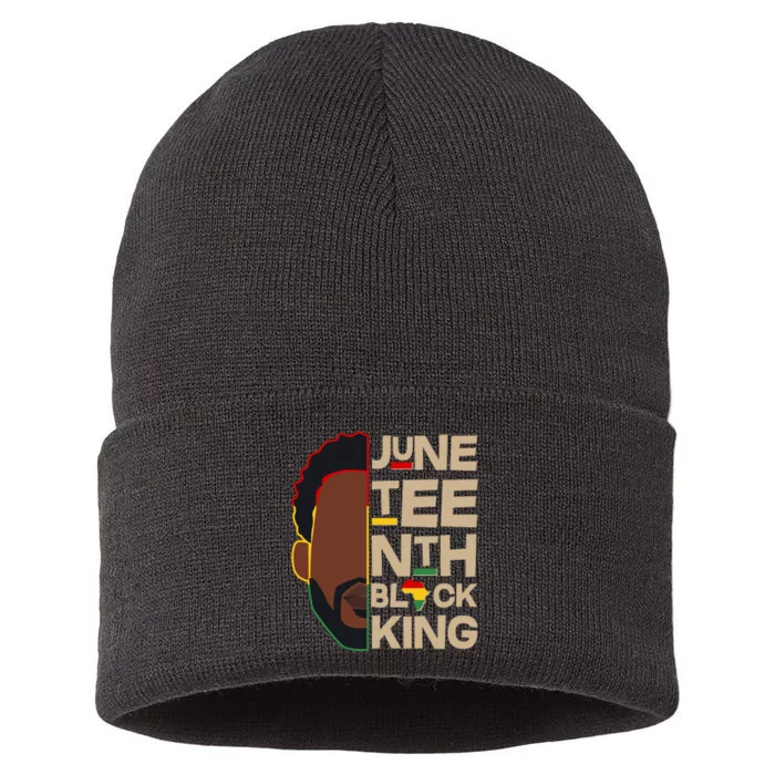 Juneteenth Black King June 19 1865 Sustainable Knit Beanie