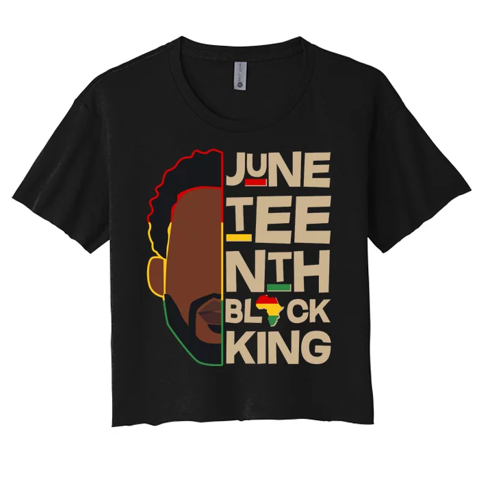 Juneteenth Black King June 19 1865 Women's Crop Top Tee