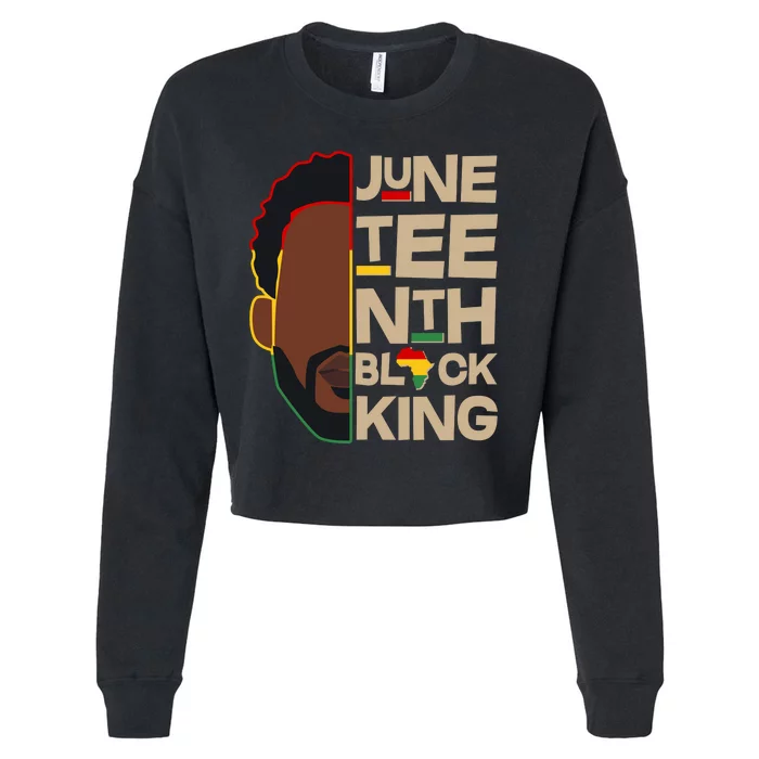 Juneteenth Black King June 19 1865 Cropped Pullover Crew